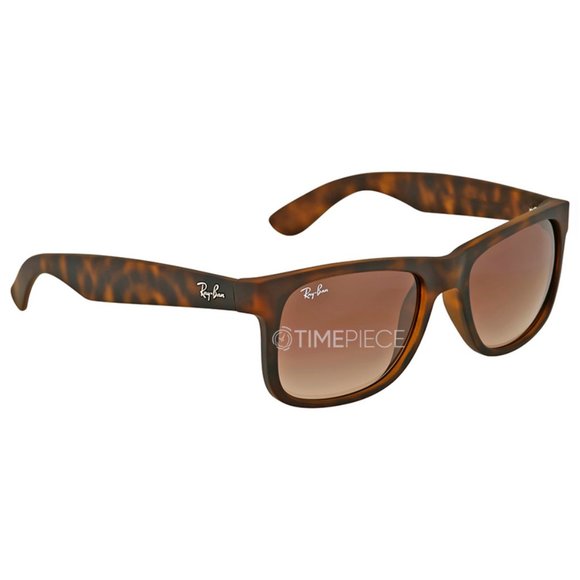 New RAY-BAN Mens Brown Tortoiseshell Brown Lens Justin Sunglasses RB4165 - Picture 3 of 5